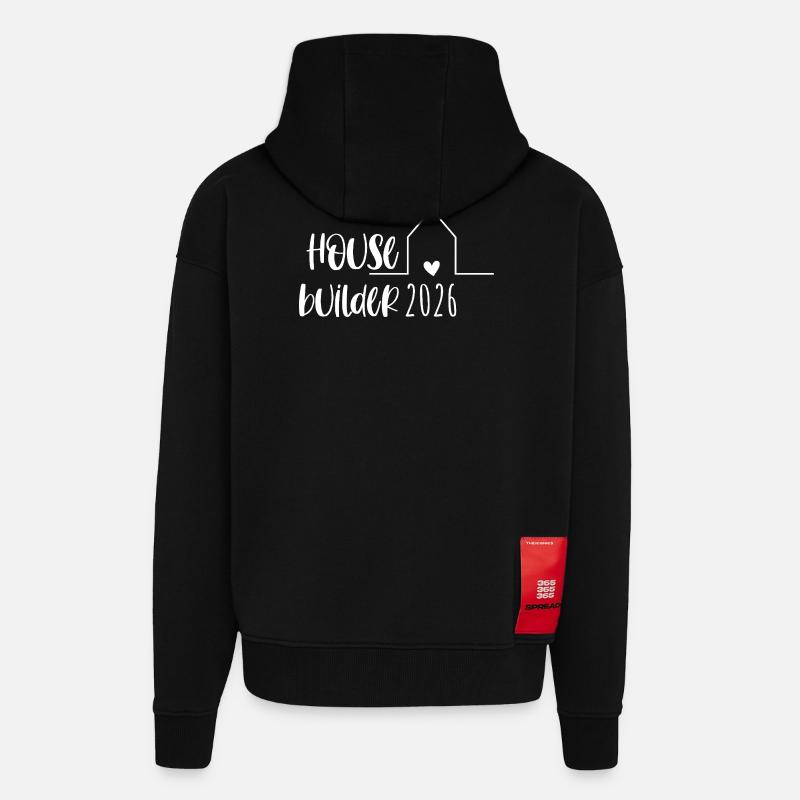 Housebuilder 2026 Gift Home Construction - Zip Hoodie - made by SPREAD - SOLID BLACK