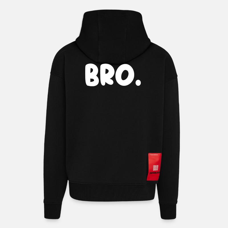 Bruder! - Zip Hoodie - made by SPREAD - SOLID BLACK