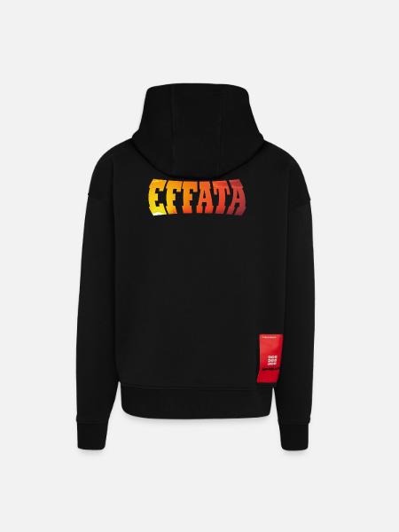 EFFATA - Zip Hoodie - made by SPREAD - SOLID BLACK