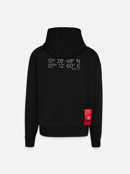 coordinates Bochum - Zip Hoodie - made by SPREAD - SOLID BLACK