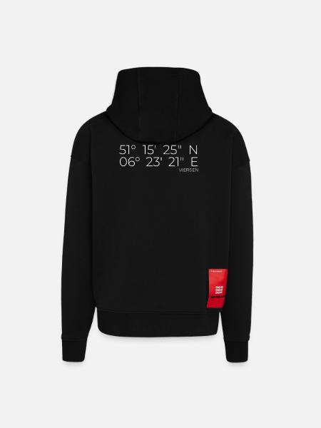 Coordinates Viersen - Zip Hoodie - made by SPREAD - SOLID BLACK