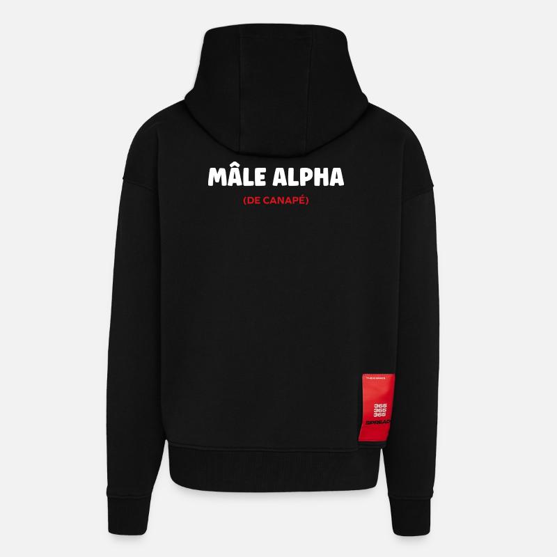 Alphamännchen - Zip Hoodie - made by SPREAD - SOLID BLACK