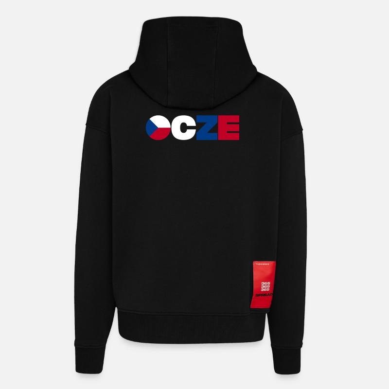 Tschechische Republik - Zip Hoodie - made by SPREAD - SOLID BLACK