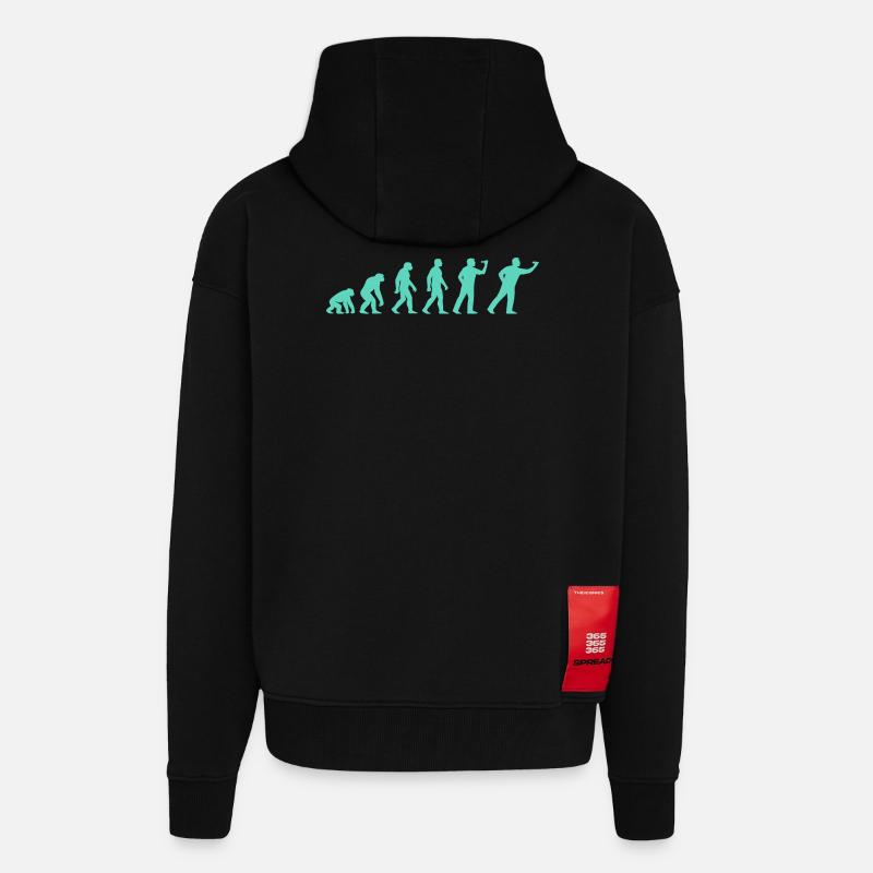 Advanced evolutionary silhouette - Zip Hoodie - made by SPREAD - SOLID BLACK