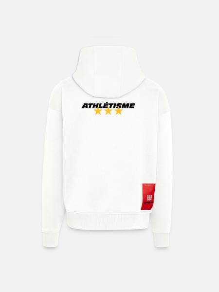 Athlétisme - Veste à capuche bio épaisse oversize fabriqué en UE - SOLID BLACK