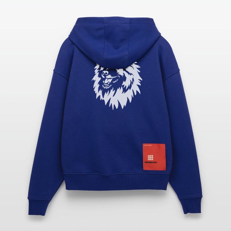 Wolfsspitz Head "Black Edition" Zip Hoodie - made by SPREAD