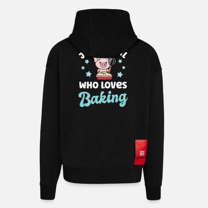 Backen Bäckerin - Zip Hoodie - made by SPREAD - SOLID BLACK