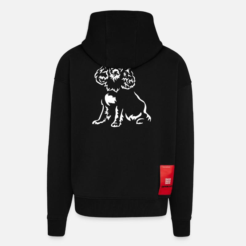 Cocker Spaniel "Black Edition" - Zip Hoodie - made by SPREAD - SOLID BLACK