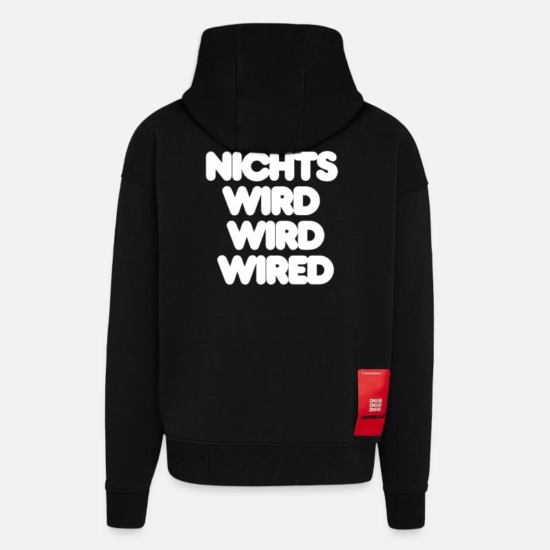 , WEISER SPRUCH, REALITY - Zip Hoodie - made by SPREAD - SOLID BLACK