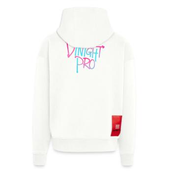 Dinight Pro Neon Gradient - Zip Hoodie - made by SPREAD - SOLID BLACK - Back