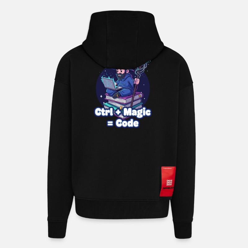 Ctrl Magic Code Zauberer - Zip Hoodie - made by SPREAD - SOLID BLACK