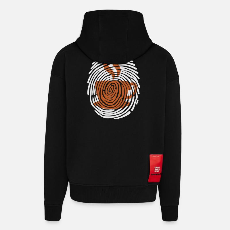 Kaffeetrinker Kaffee Kaffeetasse Milchkaffee - Zip Hoodie - made by SPREAD - SOLID BLACK