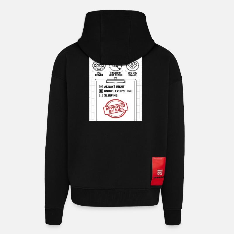 Système d’exploitation Mama-OS v2.0 - Veste à capuche bio épaisse oversize fabriqué en UE - SOLID BLACK