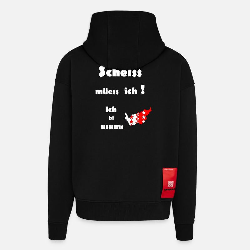 Wappen Wallis - Zip Hoodie - made by SPREAD - SOLID BLACK