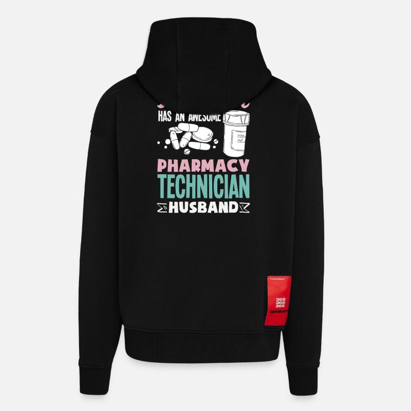 Pharmacist Pharmaceutical Technical - Zip Hoodie - made by SPREAD - SOLID BLACK