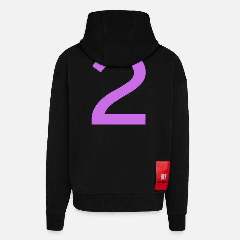 2 - Zip Hoodie - made by SPREAD - SOLID BLACK