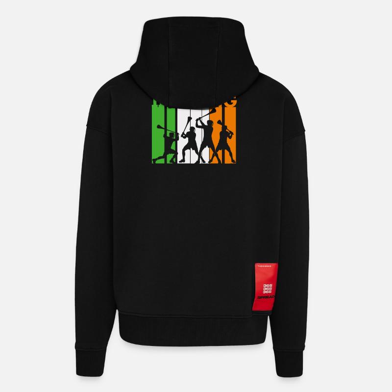 Hurling - Veste à capuche bio épaisse oversize fabriqué en UE - SOLID BLACK