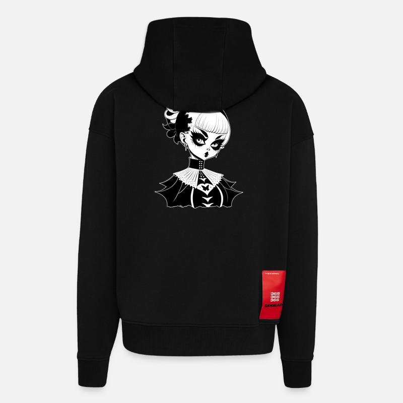 Gothic Witch, Goth Witchcraft - Zip Hoodie - made by SPREAD - SOLID BLACK