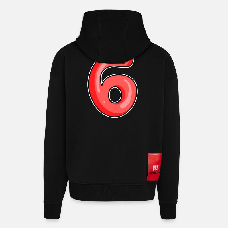 Numéro 6 Numéro - Veste à capuche bio épaisse oversize fabriqué en UE - SOLID BLACK