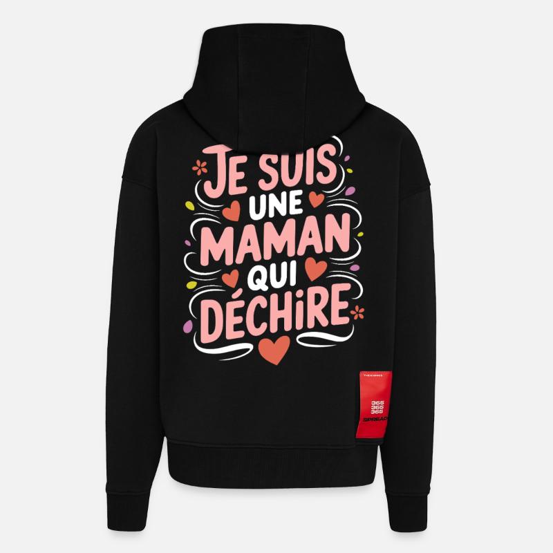 Ich bin eine Killer-Mutter - Zip Hoodie - made by SPREAD - SOLID BLACK