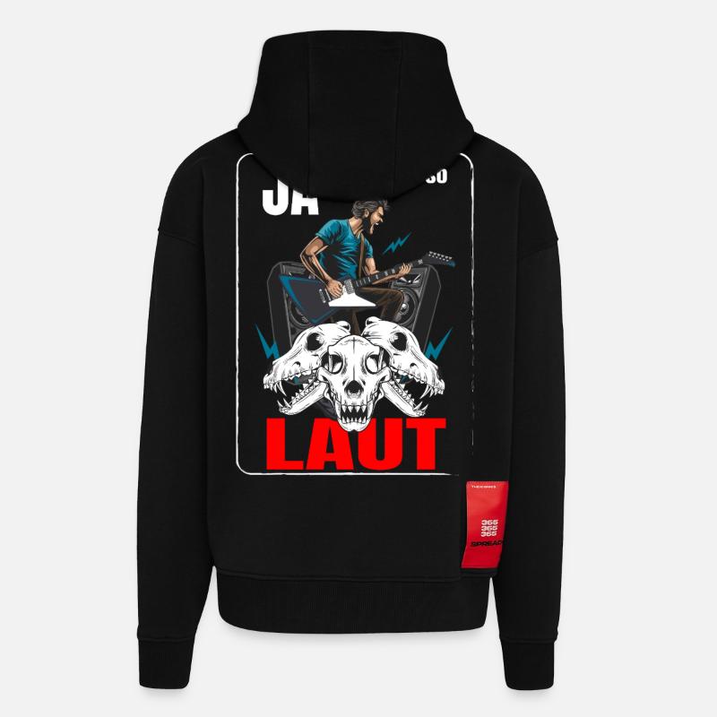 Ja das muss so Laut - Veste à capuche bio épaisse oversize fabriqué en UE - SOLID BLACK
