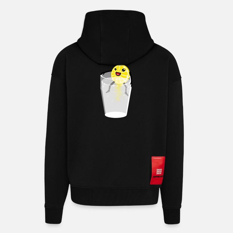 Let-it-flow - Zip Hoodie - made by SPREAD - SOLID BLACK