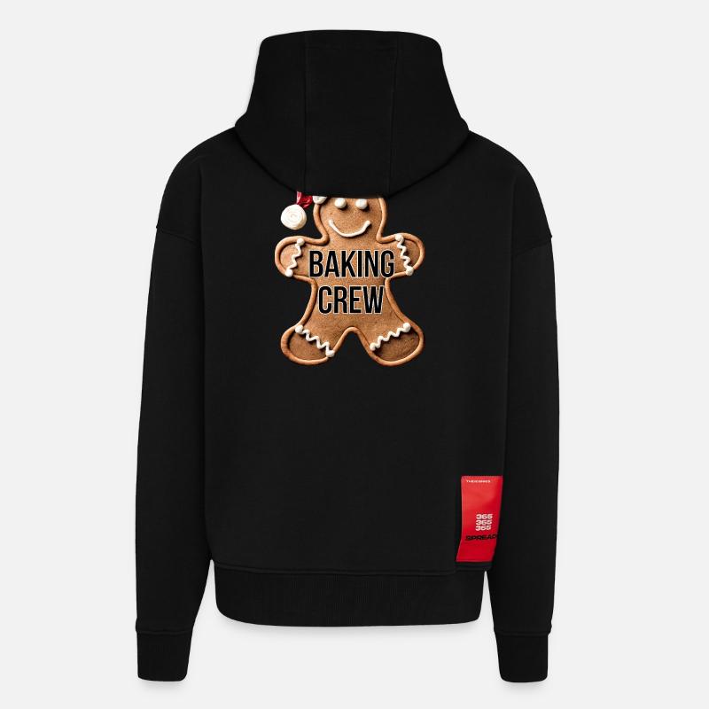 Baking Crew Lebkuchenmann Weihnachten backen - Zip Hoodie - made by SPREAD - SOLID BLACK