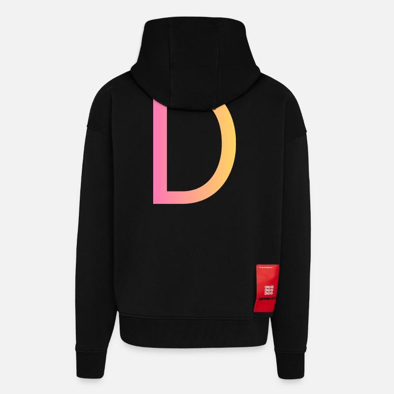D - Veste à capuche bio épaisse oversize fabriqué en UE - SOLID BLACK