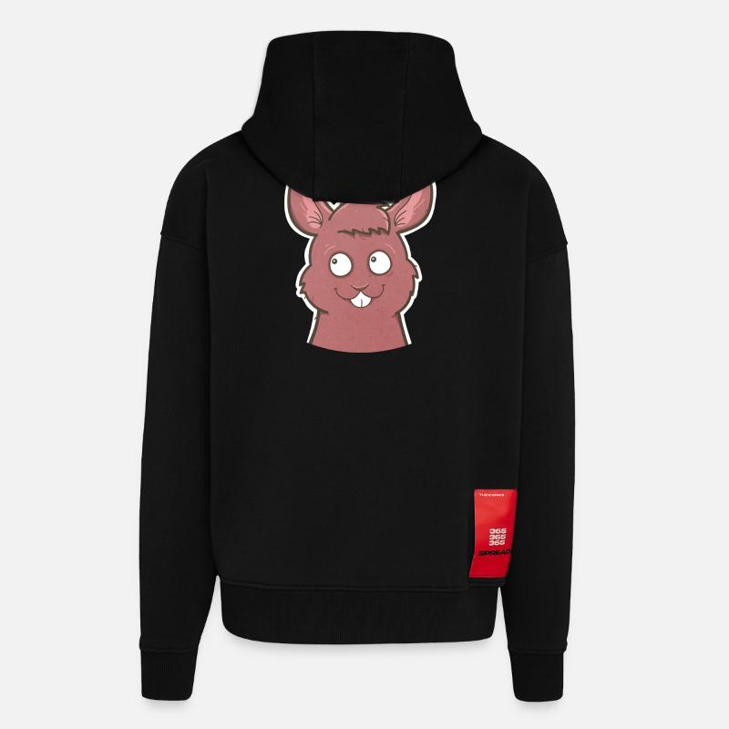 Eichhörnchen - Zip Hoodie - made by SPREAD - SOLID BLACK