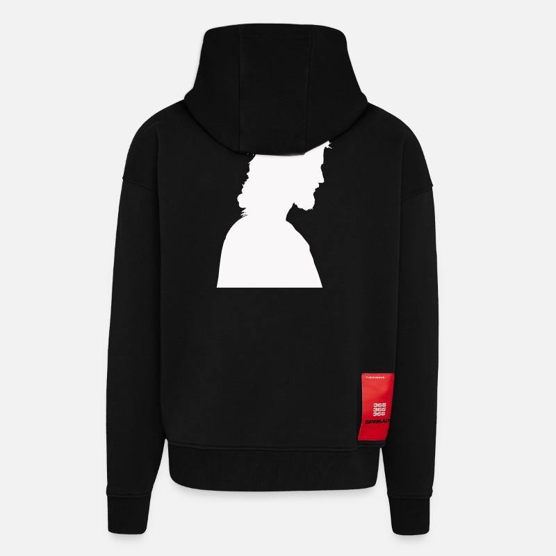 Jesus Christ Silhouette - Zip Hoodie - made by SPREAD - SOLID BLACK