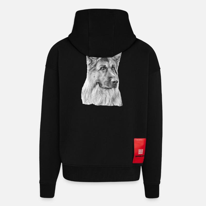 Altdeutscher Schäferhund Deutscher Schäferhund - Zip Hoodie - made by SPREAD - SOLID BLACK