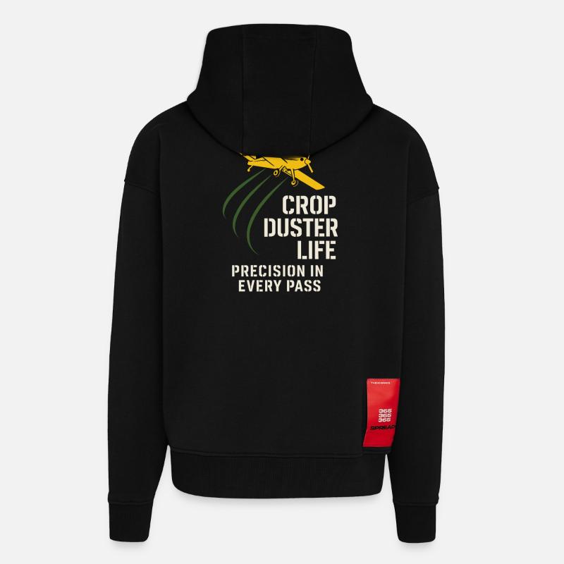 Ländliche Luftfahrt Landwirtschaft Pilotgeschenk - Zip Hoodie - made by SPREAD - SOLID BLACK