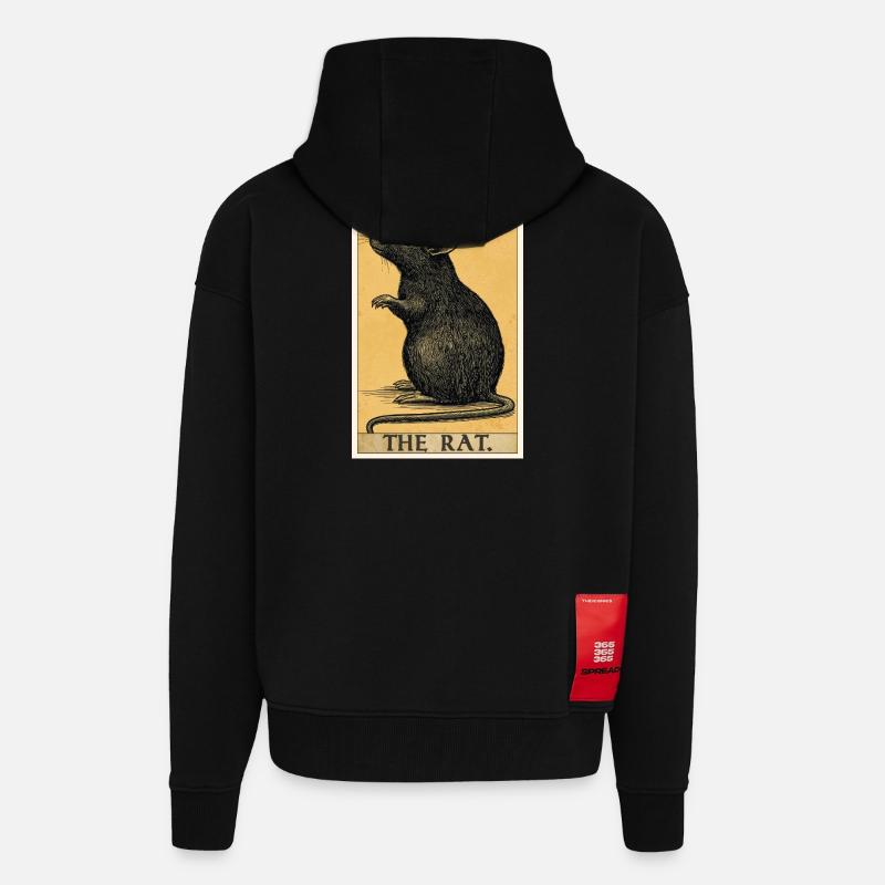 Ratten Ratte - Zip Hoodie - made by SPREAD - SOLID BLACK