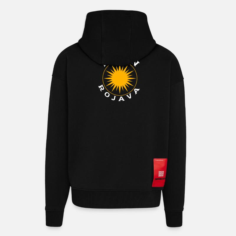 Kurds Rojava - Zip Hoodie - made by SPREAD - SOLID BLACK