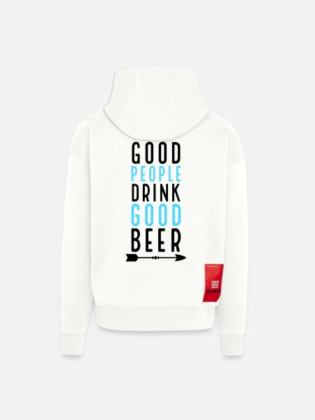 Bière - Veste à capuche bio épaisse oversize fabriqué en UE - SOLID BLACK