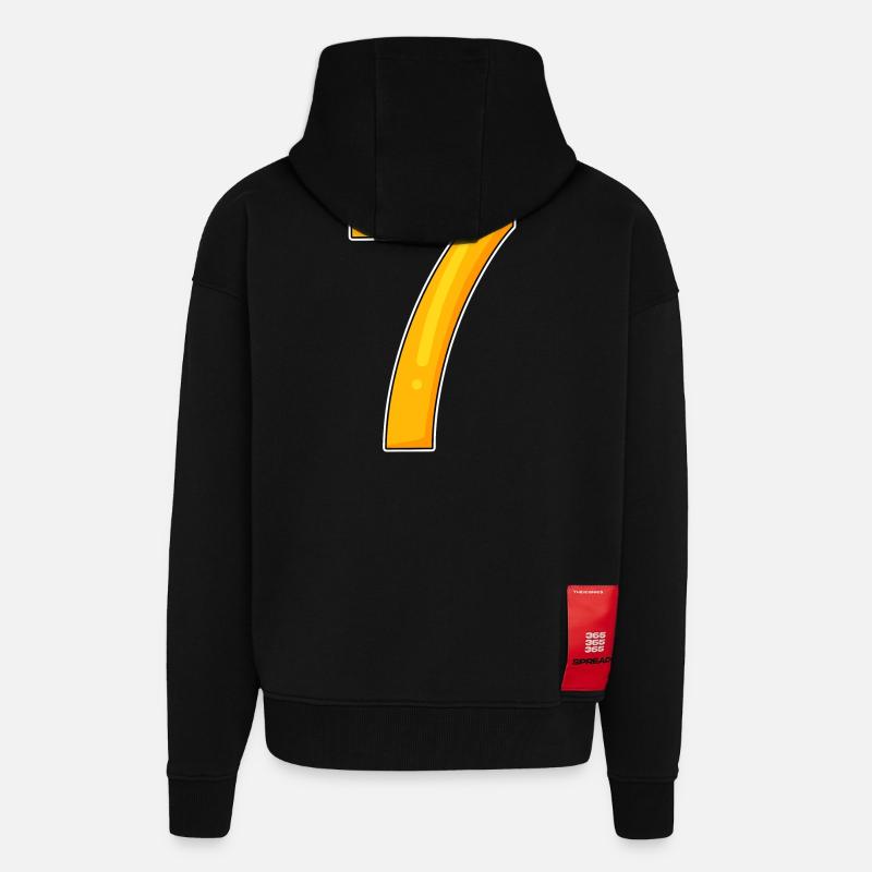 Numéro Sept - Numéro Numéro 7 - Veste à capuche bio épaisse oversize fabriqué en UE - SOLID BLACK
