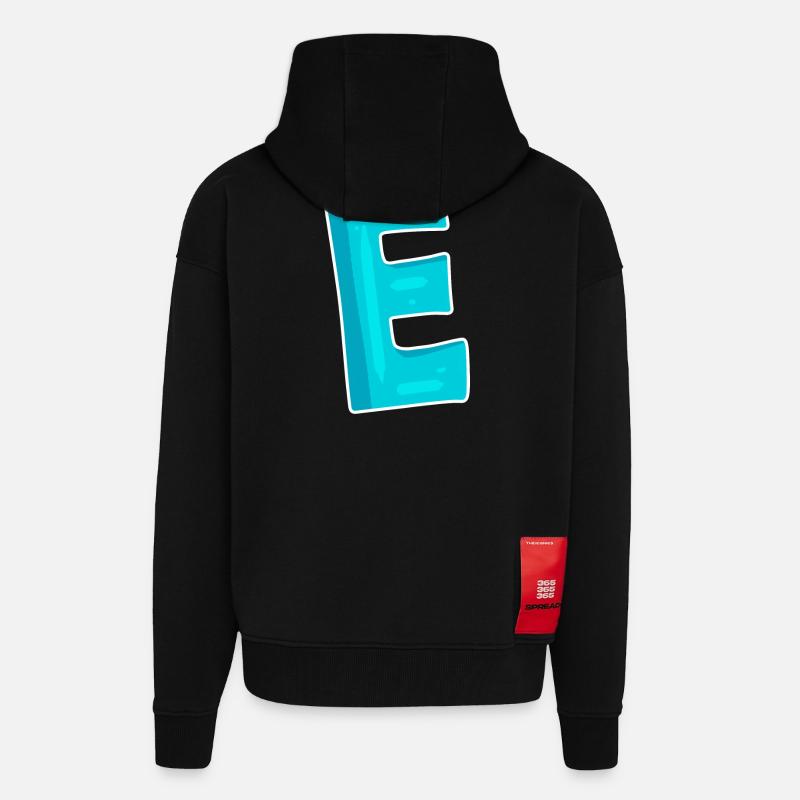 Buchstabe E Anfangsbuchstabe Zeichen - Zip Hoodie - made by SPREAD - SOLID BLACK