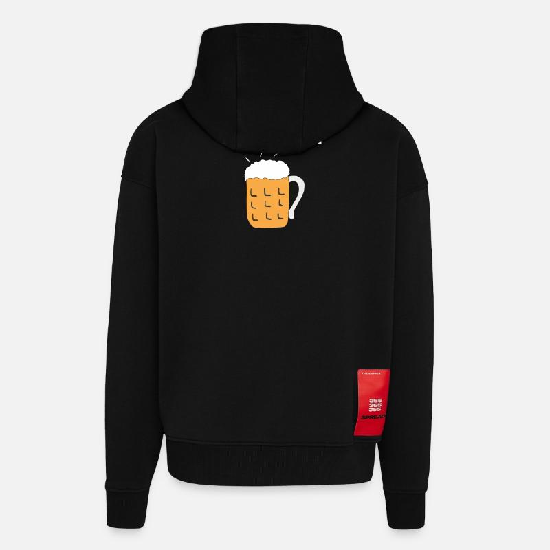 SCHEE WARS BIERKRUG - Zip Hoodie - made by SPREAD - SOLID BLACK