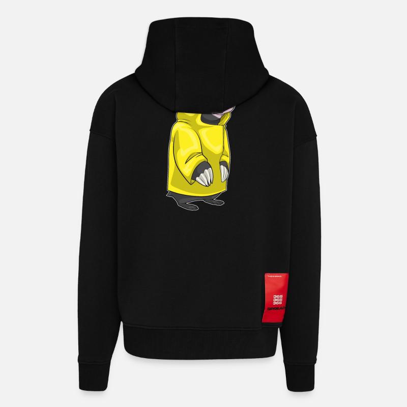 Mole Rain Jacket - Zip Hoodie - made by SPREAD - SOLID BLACK