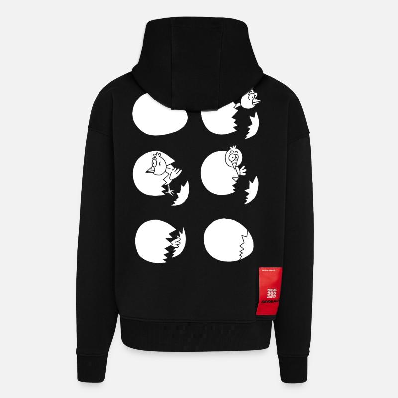 Die Welt entdecken oder nicht (weiß) - Zip Hoodie - made by SPREAD - SOLID BLACK