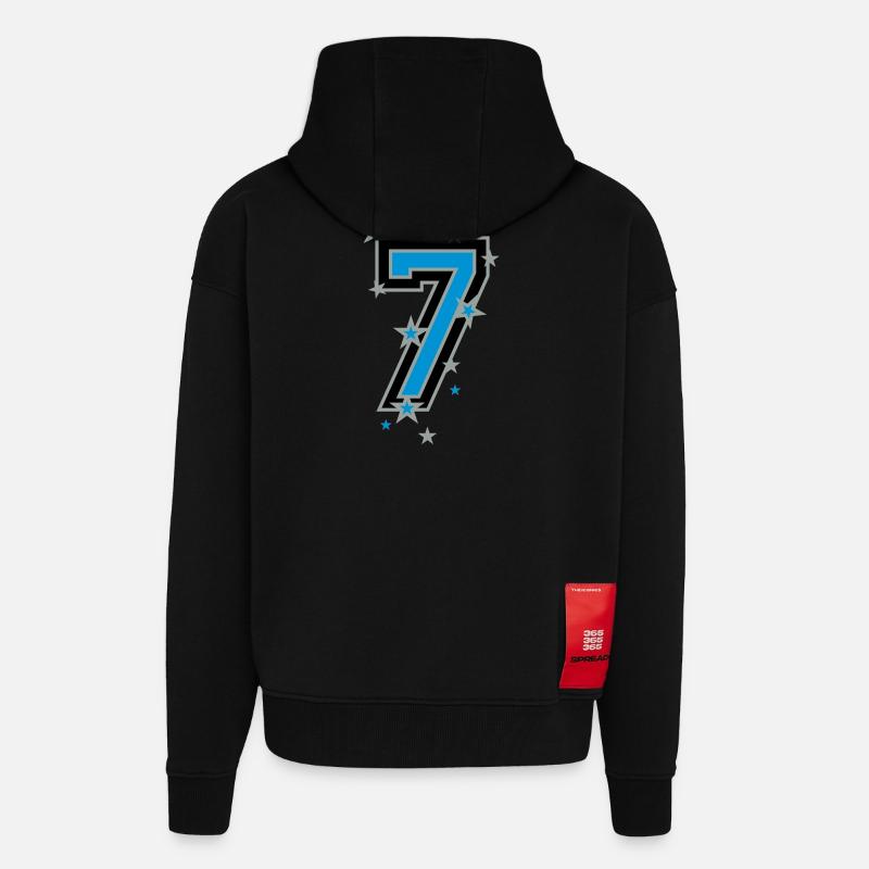 Die Nummer sechs 6 - Zip Hoodie - made by SPREAD - SOLID BLACK