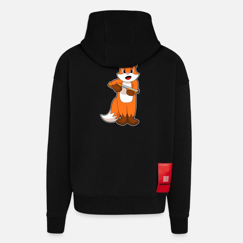 Fuchs Schrotflinte - Zip Hoodie - made by SPREAD - SOLID BLACK