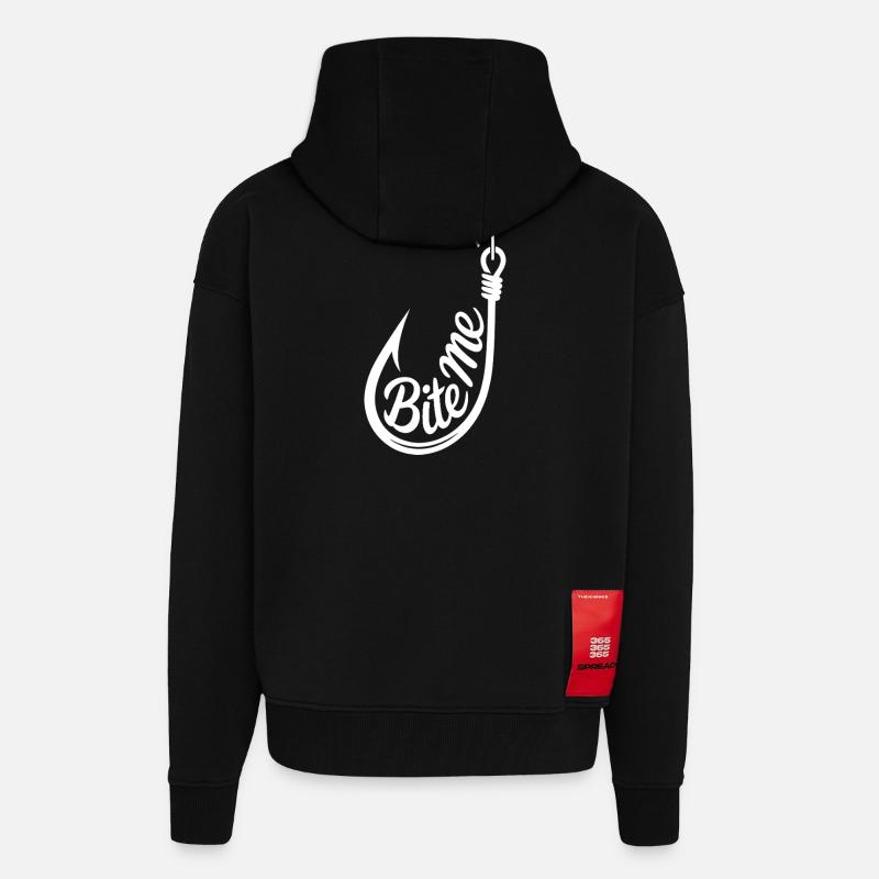 Bite Me Hook Grafik-Tee - Zip Hoodie - made by SPREAD - SOLID BLACK