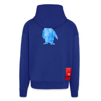 Diamond Penguin Geometric Design - Zip Hoodie - made by SPREAD - Iconic Blue - Back