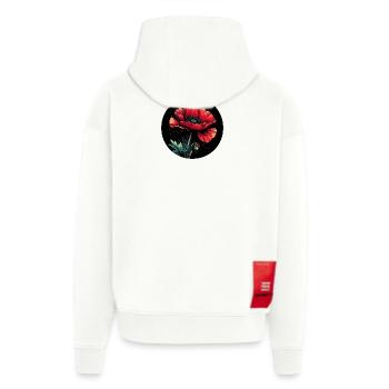 Mohnblume rot - Zip Hoodie - made by SPREAD - SOLID BLACK - Hinten