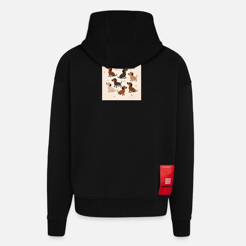 Dackel Paradies  - Zip Hoodie - made by SPREAD - SOLID BLACK