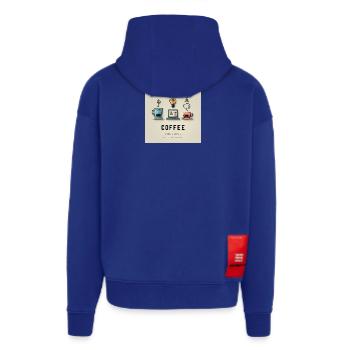Coffee Code Design - Zip Hoodie - made by SPREAD - Iconic Blue - Back