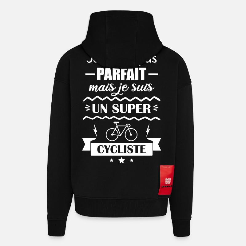Super-Radfahrer - Zip Hoodie - made by SPREAD - SOLID BLACK