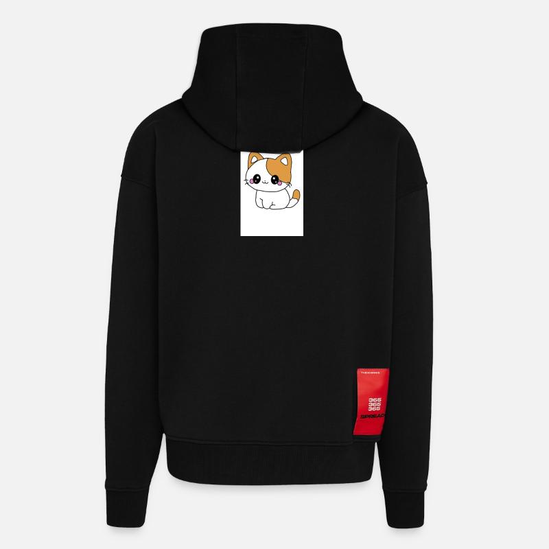 Kawaii-Kätzchen - Zip Hoodie - made by SPREAD - SOLID BLACK