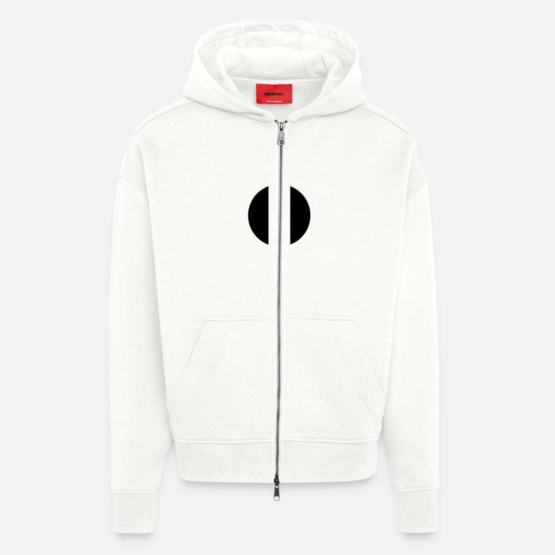 Black Sun - Zip Hoodie - made by SPREAD - OFF WHITE